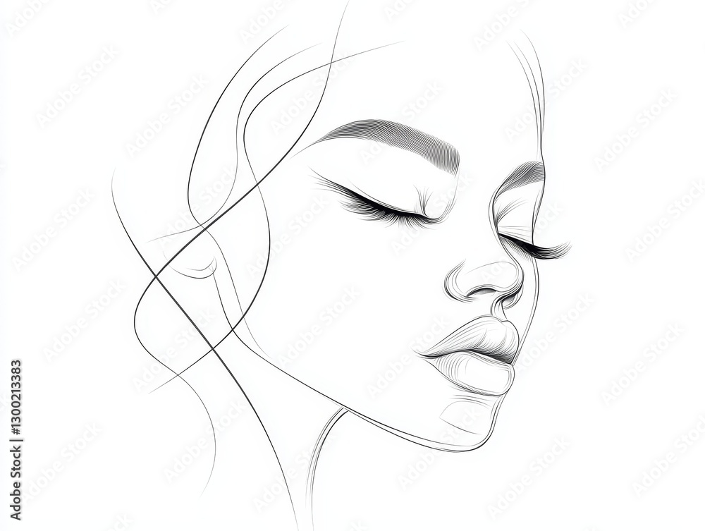 Serene woman's portrait, a captivating closeup of tranquility and inner peace serene Serene woman's portrait, a captivating closeup of tranquility and inner peace serene