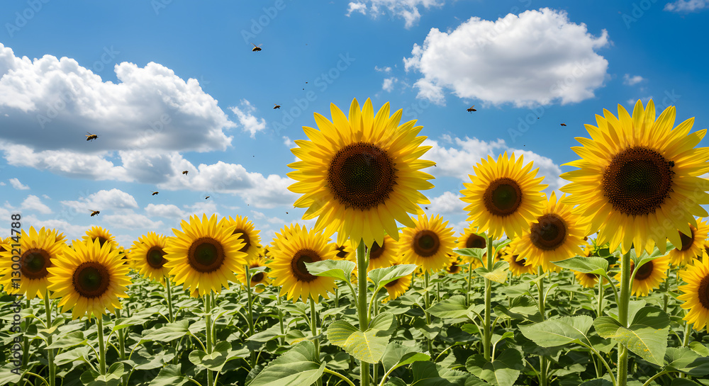 Obraz premium sunflower field in the summer