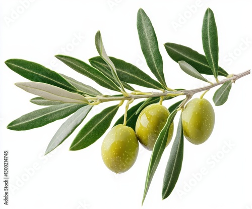 Wallpaper Mural Fresh Green Olives with Olive Leaves Torontodigital.ca