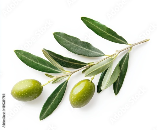 Wallpaper Mural Green Olive Branch with Fresh Leaves Torontodigital.ca