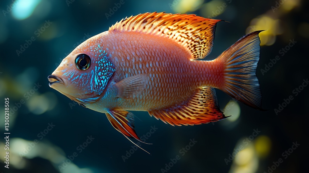 Colorful Fish Swimming in Clear Ocean Water with Vibrant Coral Background Colorful Fish Swimming in Clear Ocean Water with Vibrant Coral Background
