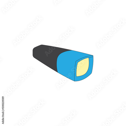 Flashlight vector illustration on white background