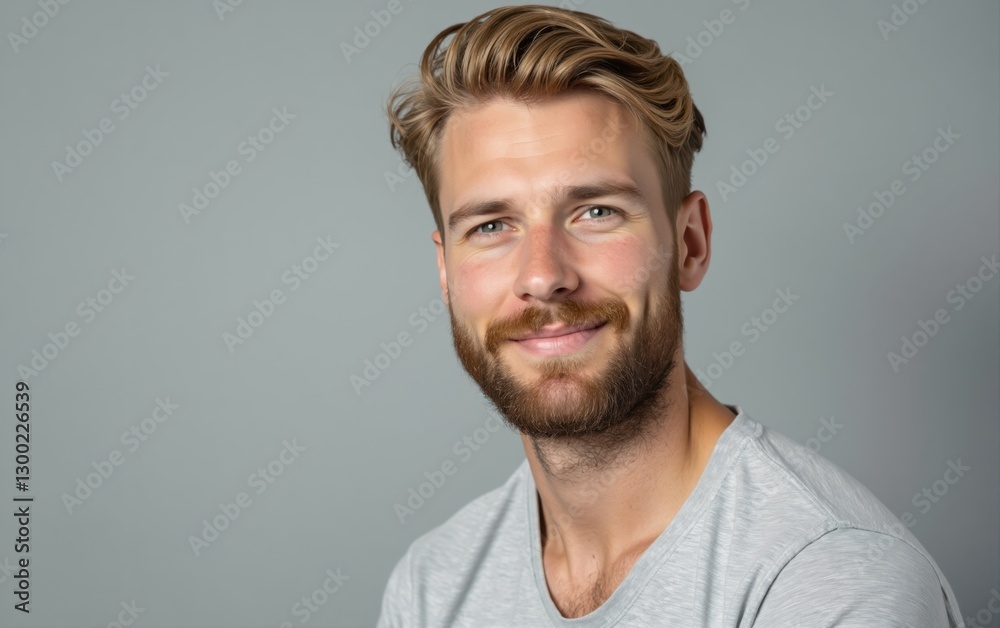 Portrait of Man with Light Brown Hair and Beard Portrait of Man with Light Brown Hair and Beard