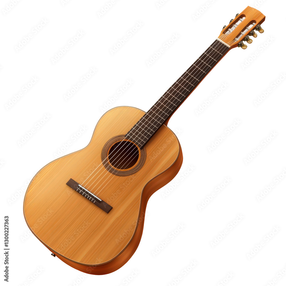 Fototapeta premium acoustic guitar isolated on white
