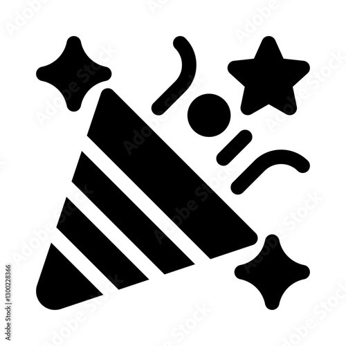 virtual celebrations glyph icon