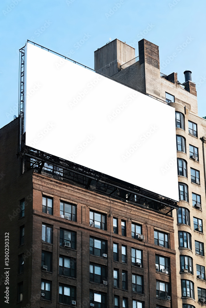 Empty billboard providing copy space against a blue sky Empty billboard providing copy space against a blue sky