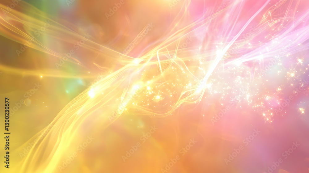 Fototapeta premium Abstract light energy flow, vibrant colors, cosmic background, design element