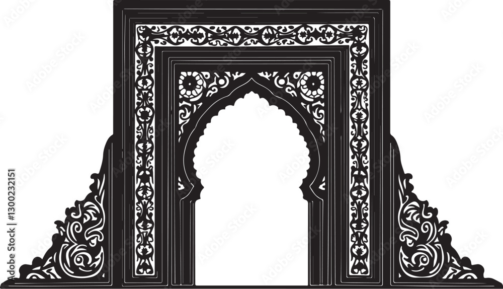 Fototapeta premium Islamic Gate Laser Cut Designs