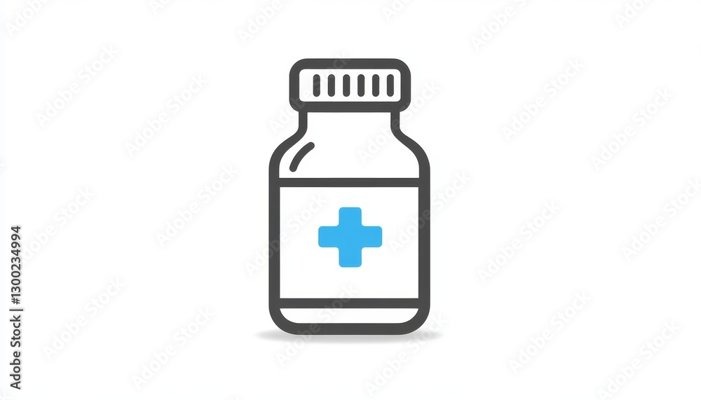 Medical Bottle Illustration on White Background Medical Bottle Illustration on White Background