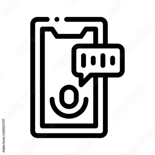 voice assistant line icon