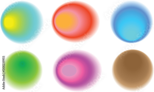 gradient background shape blur abstract color blue gradation aura light noise white vector element mesh fluid grain soft y2k green pink watercolor yellow holographic effect water glow blob aurora