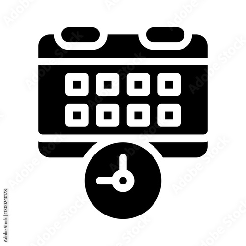 meeting scheduler glyph icon