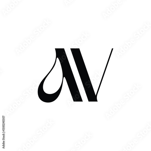 AV monogram logo design letter text name symbol monochrome logotype alphabet character simple logo