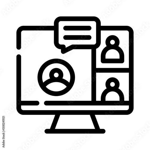 video conference line icon