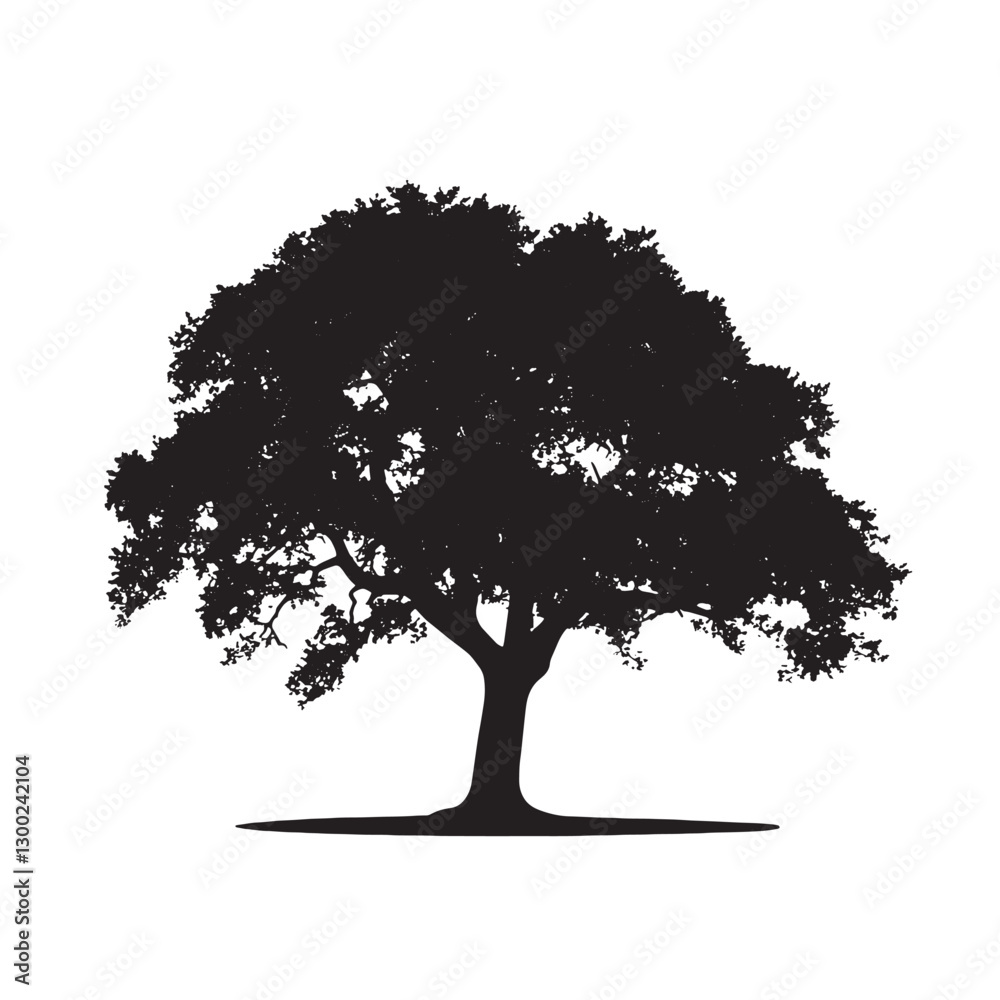Fototapeta premium tree silhouette isolated on white