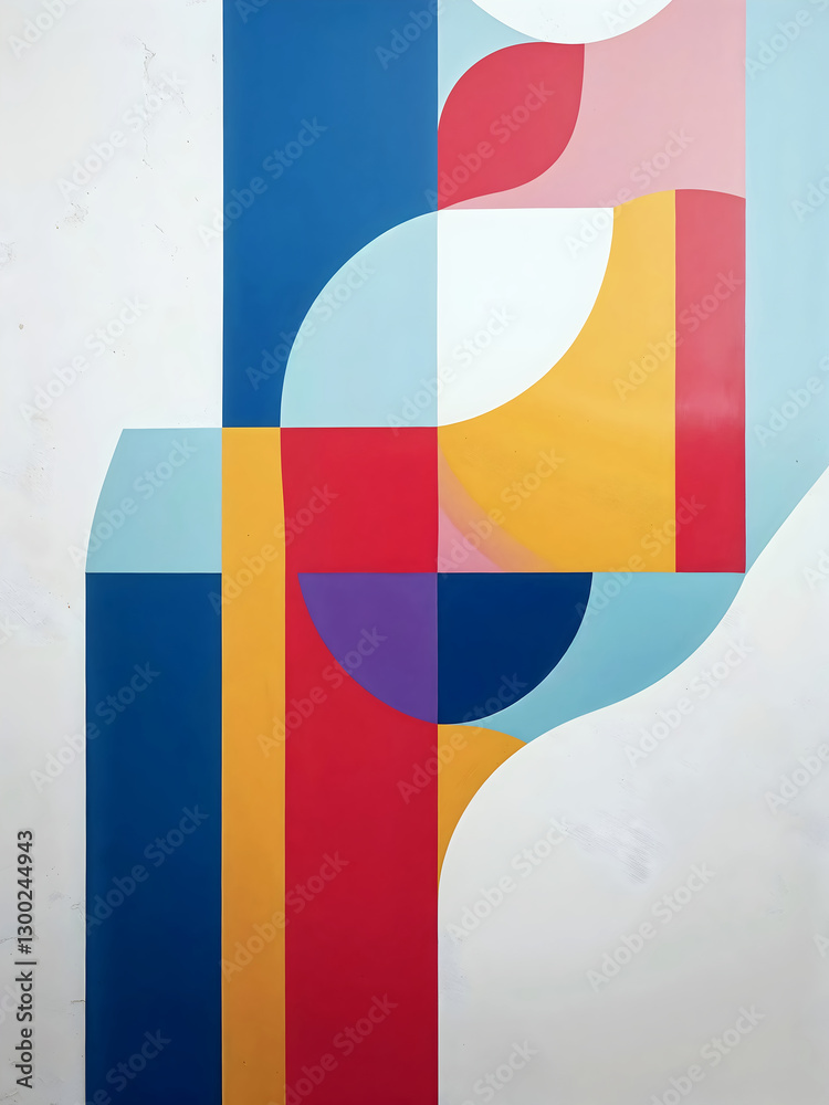 Abstract geometrical shapes background, colourful wallpaper, artistic wall art, wallpaper, template design