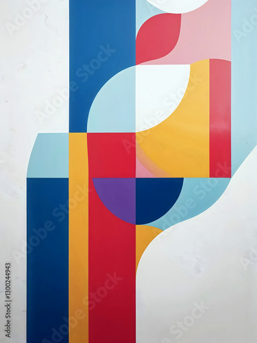 Obraz na płótnie Abstract geometrical shapes background, colourful wallpaper, artistic wall art, wallpaper, template design w salonie
