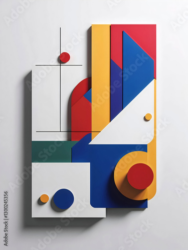 Obraz na płótnie Abstract geometrical shapes background, colourful wallpaper, artistic wall art, wallpaper, template design w salonie
