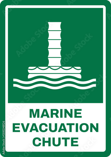 emergency and first aid safety signs v2 uppercase text_marine evacuation chute_portrait size a4/a3/a2/a1	 
