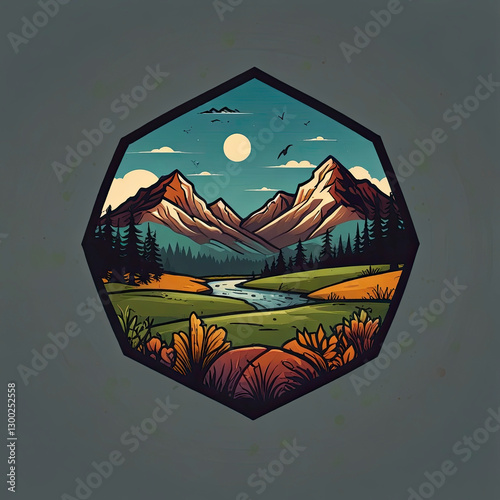 illustration landscape logo