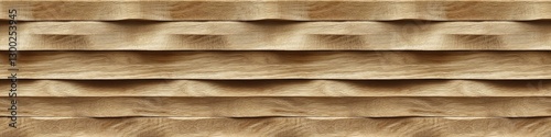 Wood background banner panorama long banner - Brown wooden acoustic panels wall texture , seamless pattern, horizontal