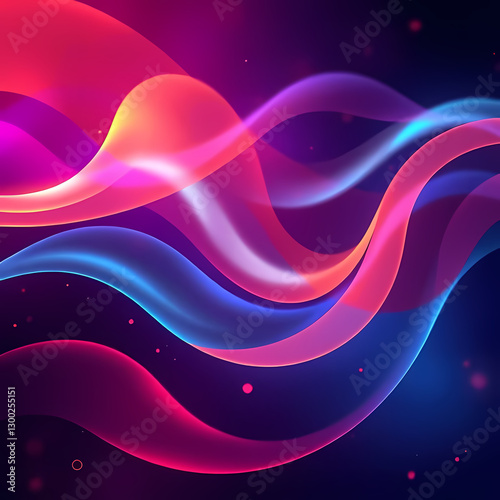 Flowing ribbons of vibrant pink and purple light undulate against a deep dark background — Cintas fluidas de luz rosa y púrpura vibrantes ondulan sobre un fondo oscuro profundo.