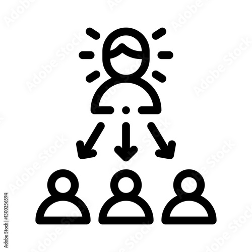 team building line icon