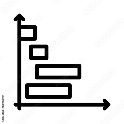 Gantt chart line icon
