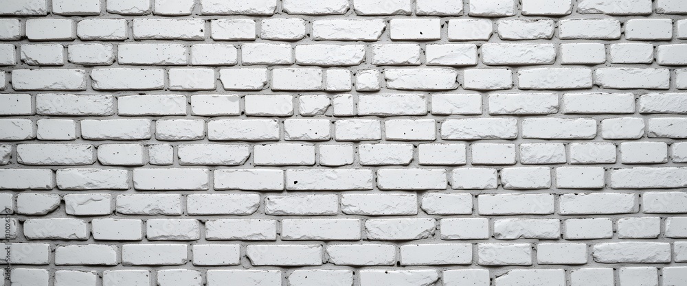 Naklejka premium Close-up view of a whitewashed brick wall.