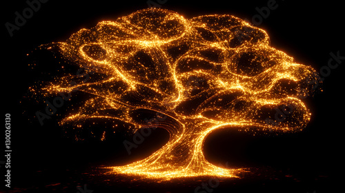 Obraz na płótnie An artistic rendering of a brain made of glowing neural pathways, symbolizing mindfulness. w salonie