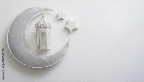 Aesthetic Ramadan Theme with White Background