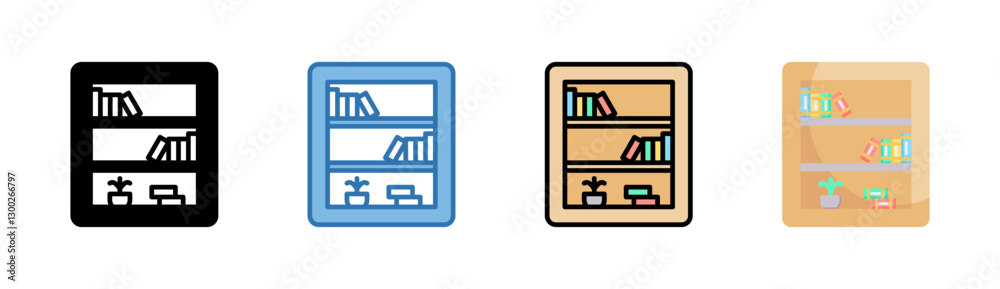 Obraz premium Bookshelf Icon