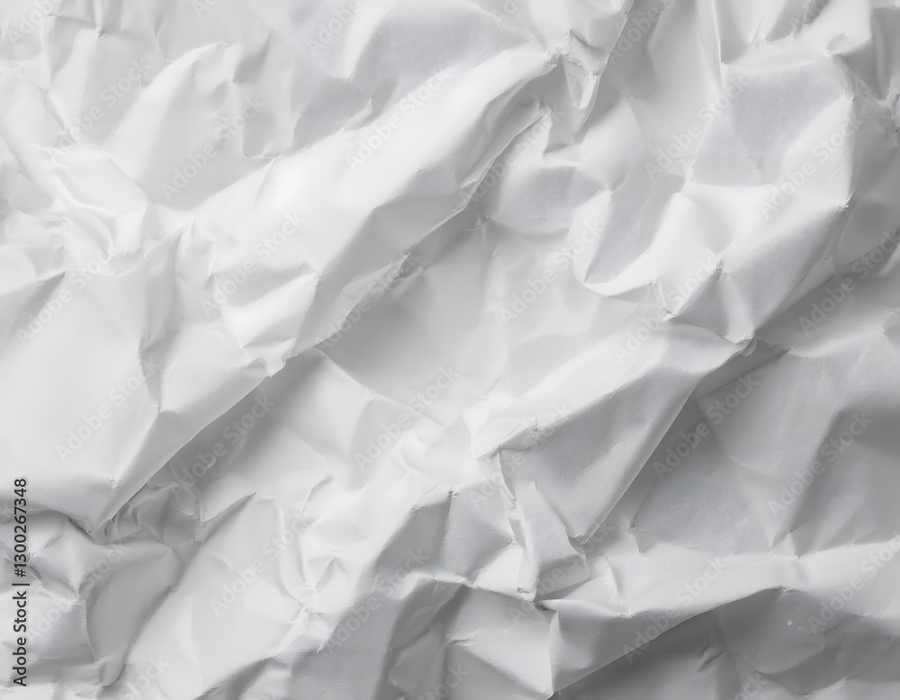 Obraz premium Crumpled White Paper Texture