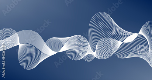 Abstract background with dynamic waves. Vector illustration presentation.