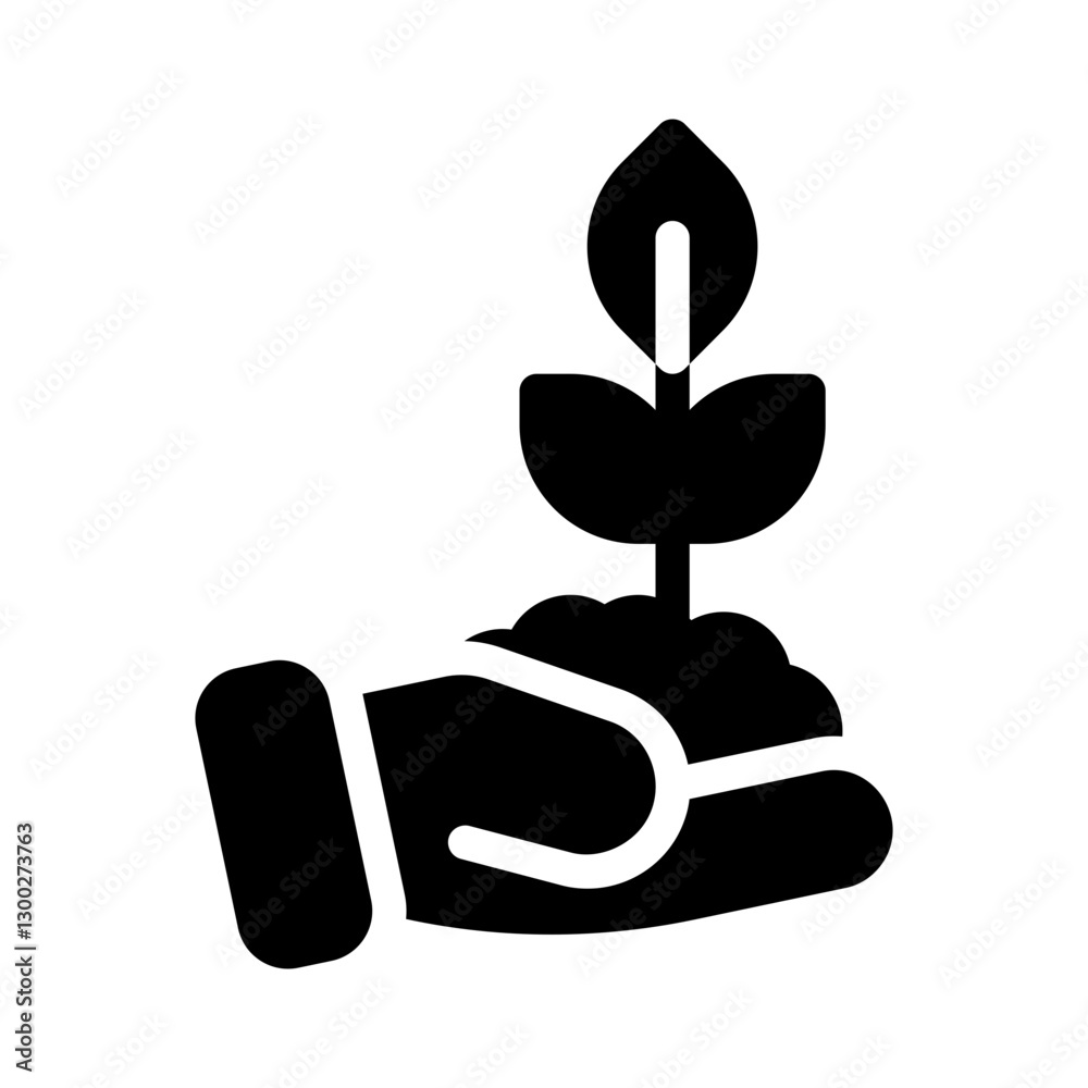 sustainable agriculture glyph icon sustainable agriculture glyph icon
