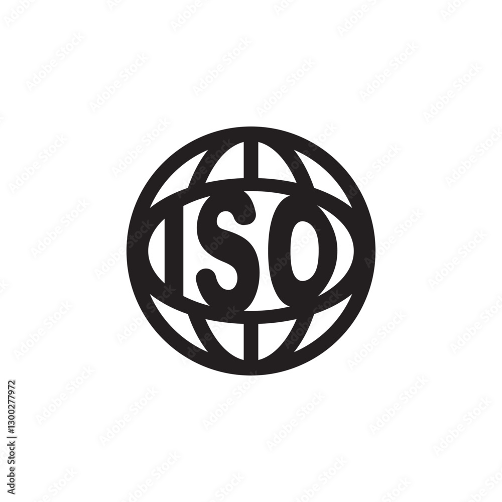 ISO symbol icon,vector illustration template design ISO symbol icon,vector illustration template design