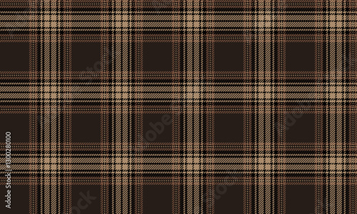 Seamless plaid pattern, brown, cream, suitable for designing clothes such as skirts and pants to add a chic and striking look to your outfit, vector illustration.