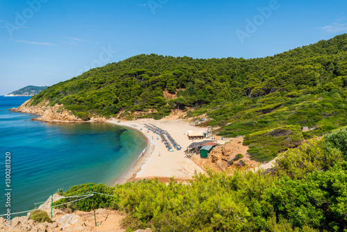 Fototapeta Naklejka Na Ścianę i Meble -  Skiatos, in the Sporades Islands. Mandraki beach.