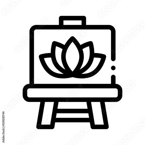 art therapy line icon
