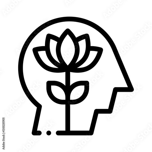 mindfulness line icon