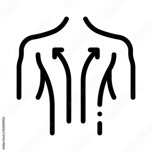 progressive muscle relaxation line icon