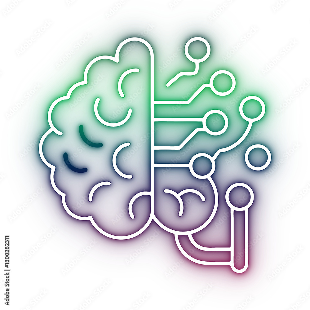 Neural Network and AI Concept Brain Icon Isolated on Transparent Background PNG Neural Network and AI Concept Brain Icon Isolated on Transparent Background PNG