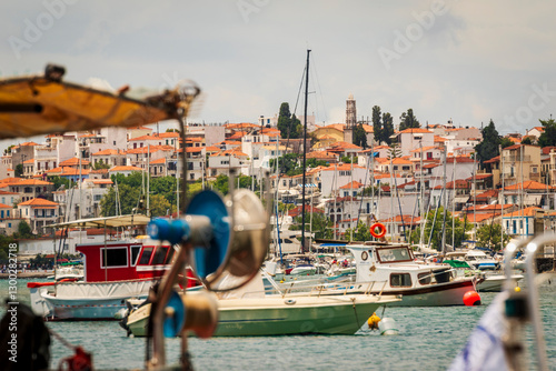 Fototapeta Naklejka Na Ścianę i Meble -  Skiatos, in the Sporades Islands. The Old Town.