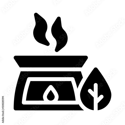 aromatherapy glyph icon