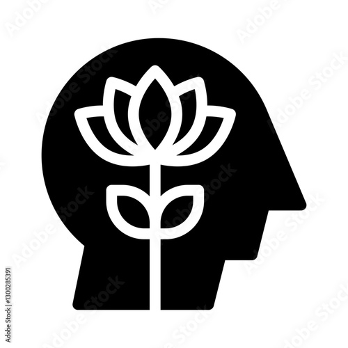 mindfulness glyph icon