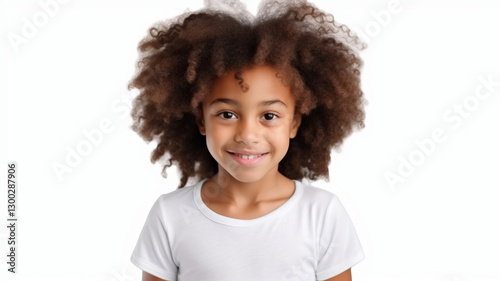 Wallpaper Mural A young African American girl with curly hair, Torontodigital.ca