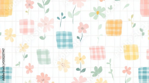 seamless background with flowers