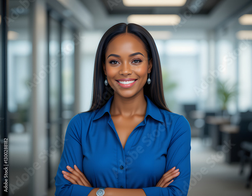 Fototapeta Naklejka Na Ścianę i Meble -  African business woman ceo corporate leader