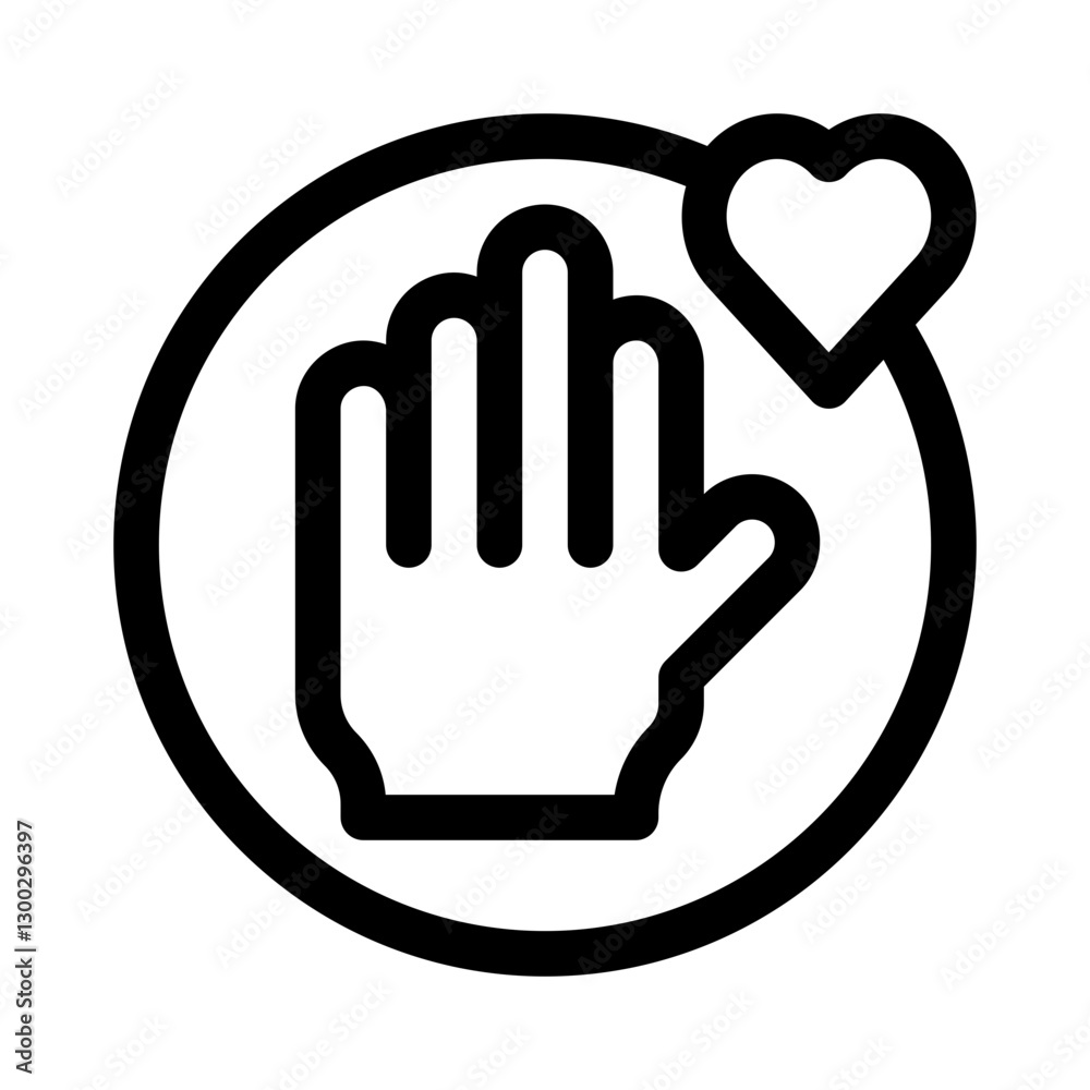 Obraz premium social bonding line icon