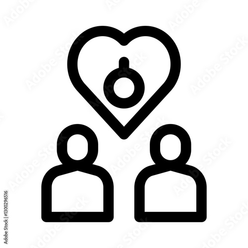 social bonding line icon